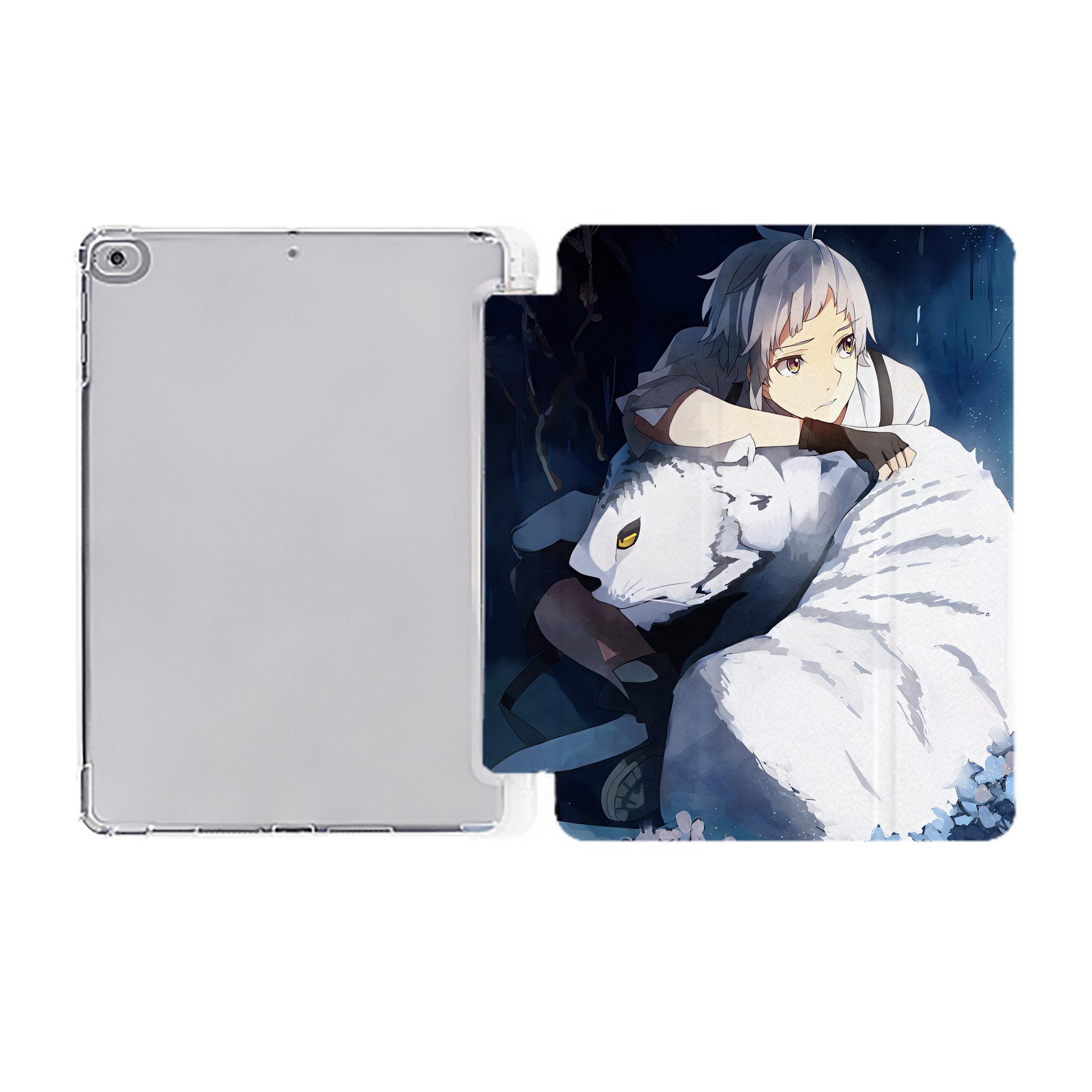 （画像用） 文豪ストレイドッグス Bungo Stray Dogs IPad ケース ペン収納付き 三つ折りスタンド PUレザー×シリコン 対応機種9.5/10.5/10.9インチ